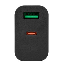 Zasilacz Quick Charge 20W 1xUSB-C 1xUSB-A czarny