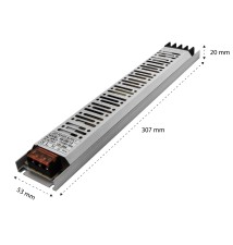 Flat 12V 250W 20A LED Power Supply | LVT