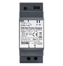 24V 30W 1.25A IP20 DIN Rail Power Supply | LVT