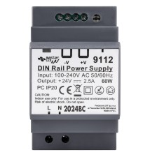 24V 60W 2.5A IP20 DIN Rail Power Supply | LVT