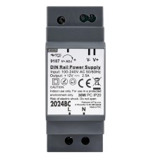 12V 30W 2.5A IP20 DIN Rail Power Supply | LVT
