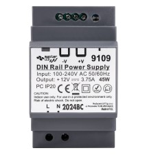12V 45W 3.75A IP20 DIN Rail Power Supply | LVT