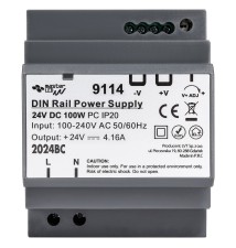 24V 100W 4.16A IP20 DIN Rail Power Supply | LVT