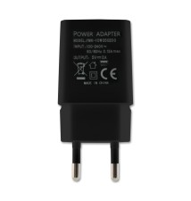 Zasilacz wtyczkowy 5V/2A 1x USB DC czarny | LVT