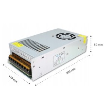 Zasilacz LED 12V 300W 25A | LVT