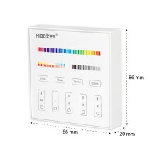 Pilot Panel RGB+CCT RF 4-strefy dotykowy B4