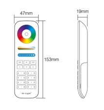 FUT089 8-Zone RGB+CCT RF Remote Control + Mount | LVT