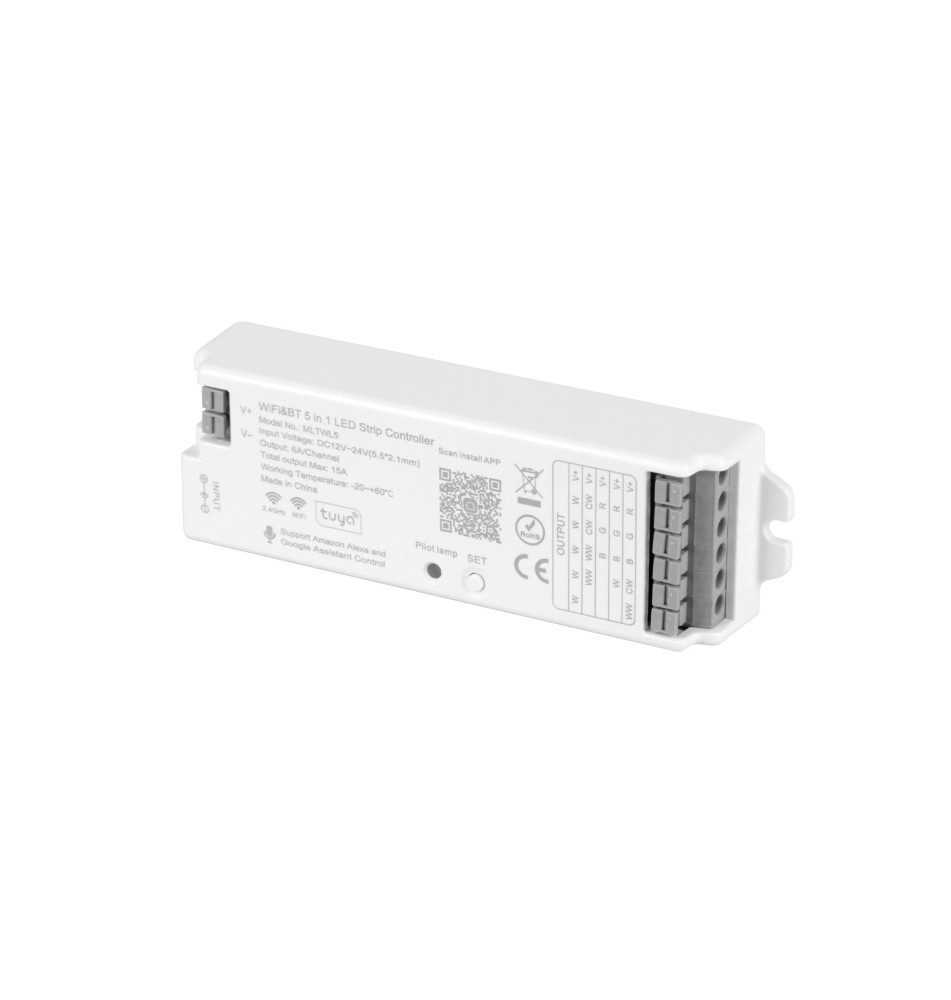 Sterownik LED 5 in1 RF WiFi 12/24V 15A MLTWL5