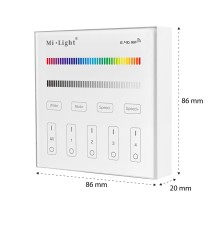 Pilot Panel RGBW RF 4-strefy dotykowy B3 | LVT