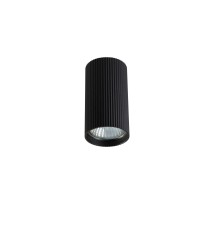 Lucerno GU10 Surface-Mounted Round Black Light Fixture | LVT