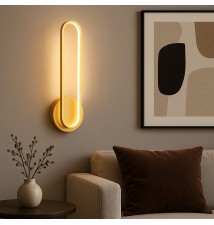Kinkiet ścienny LED Goldimo 18W 63cm złoty | LVT