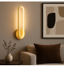 Kinkiet ścienny LED Goldimo 18W 63cm złoty