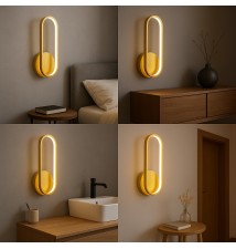 Goldimo 13W 43cm Gold LED Wall Sconce | LVT