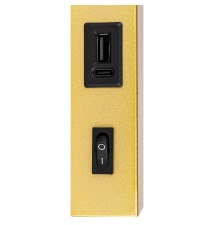 Kinkiet do czytania Bali-10 G9 USB A+C włącznik złoty | LVT