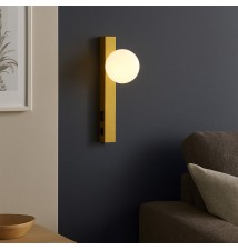 Kinkiet do czytania Bali-10 G9 USB A+C włącznik złoty