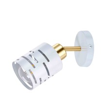 Kinkiet E27 LED Elen ruchomy x1 biały + złoty