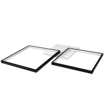 Żyrandol LED 45W 69x52cm czarny CCT pilot