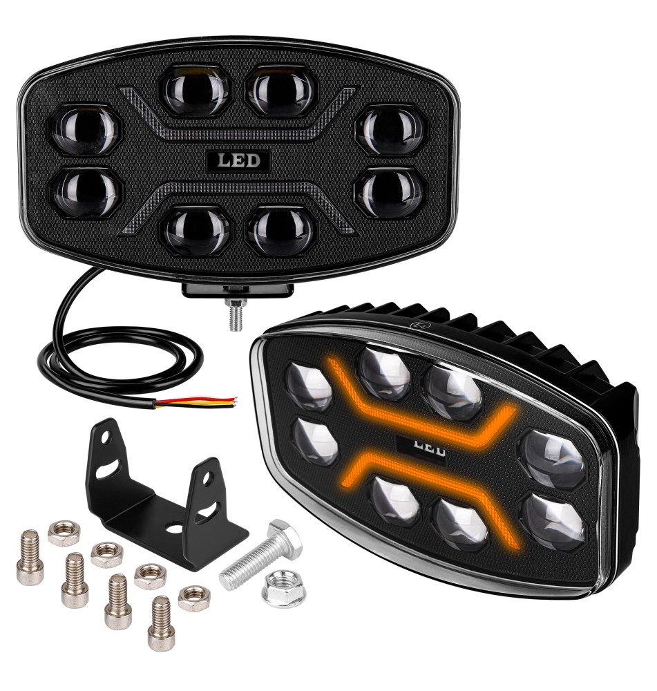 Lampa LED Robocza 10-60V 60W 10 LED ostrzegawcza