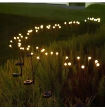 Lampa solarna LED ogrodowa wbijana x8 LED 73cm