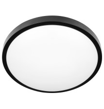 Plafon Luvo 2xE27 okrągły czarny z czujnikiem mikrofalowym