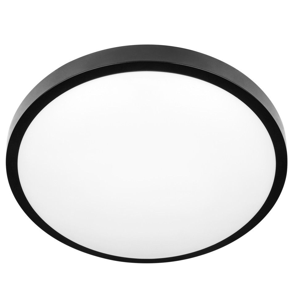 Plafon Luvo 2xE27 okrągły czarny z czujnikiem mikrofalowym