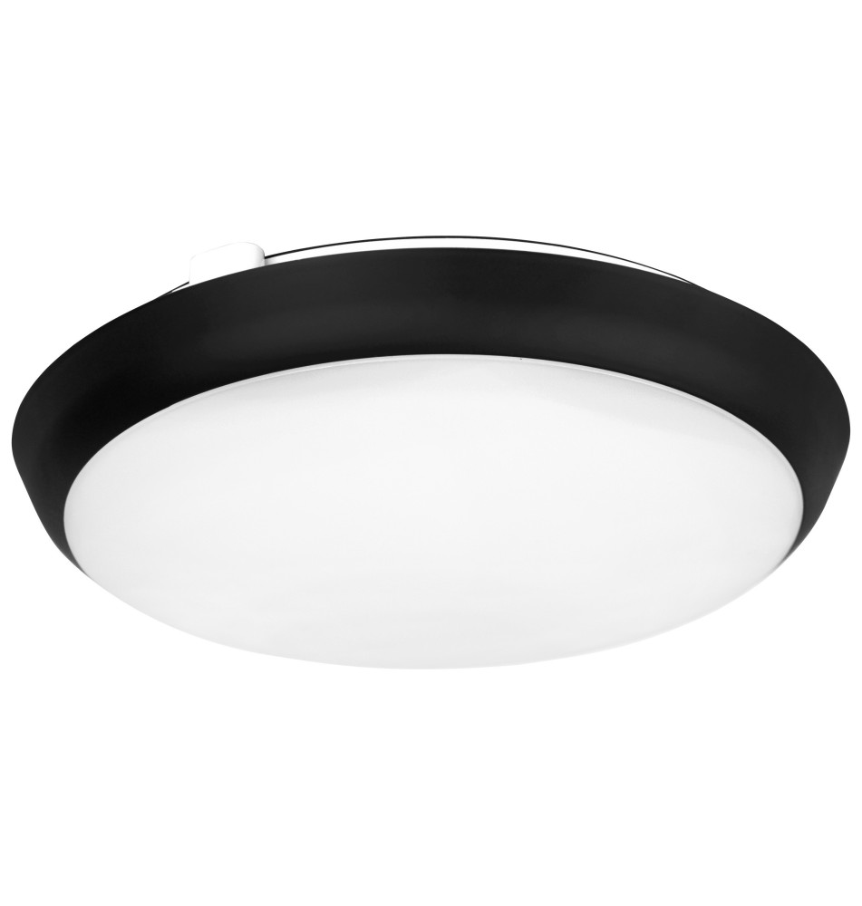 Plafon LED 18W czarny 4000K IP65 czujnik