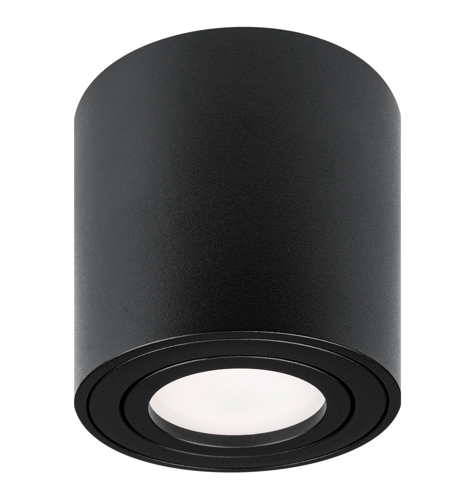 GU10 Round Surface-Mounted Light Fixture, 80x84, Adjustable, Black V | LVT