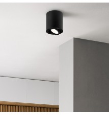 Oprawa natynkowa GU10 okrągła 80x84 ruchoma czarna V | LVT