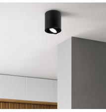 Oprawa natynkowa GU10 okrągła 80x84 ruchoma czarna V