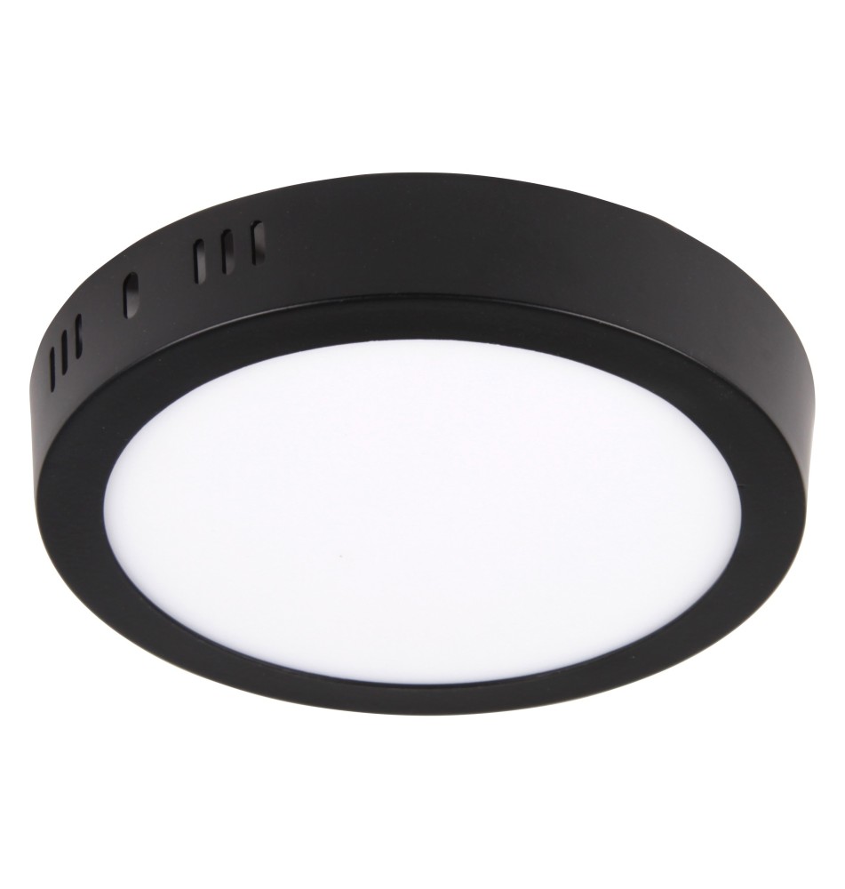 Panel LED natynkowy okrągły Proma 12W 4000K czarny | LVT