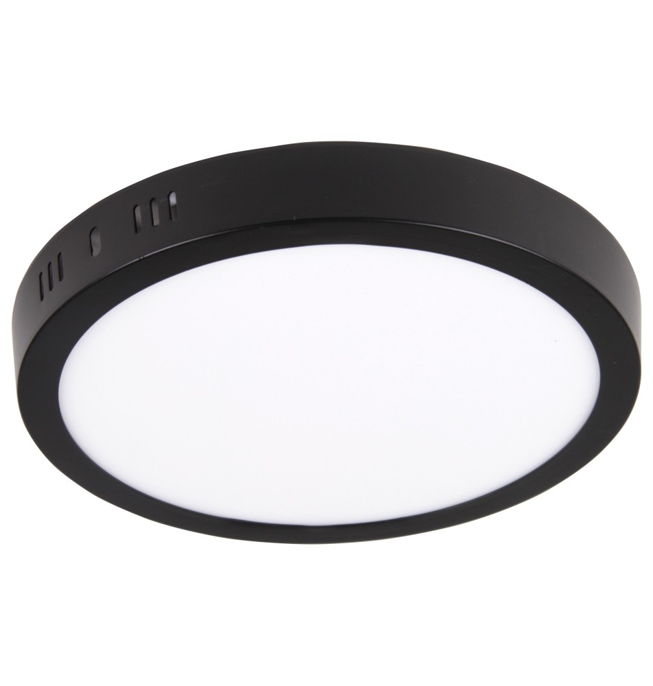 Panel LED natynkowy okrągły Proma 18W 4000K czarny | LVT