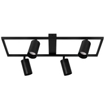 Żyrandol LED GU10 Bumo x4 czarny | LVT