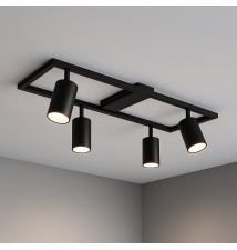 Żyrandol LED GU10 Bumo x4 czarny