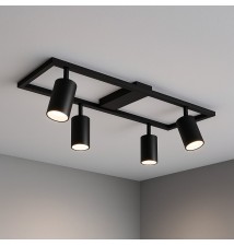 Żyrandol LED GU10 Bumo x4 czarny | LVT