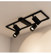 Żyrandol LED GU10 Bumo x4 czarny