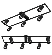 Żyrandol LED GU10 Bumo x6 czarny | LVT