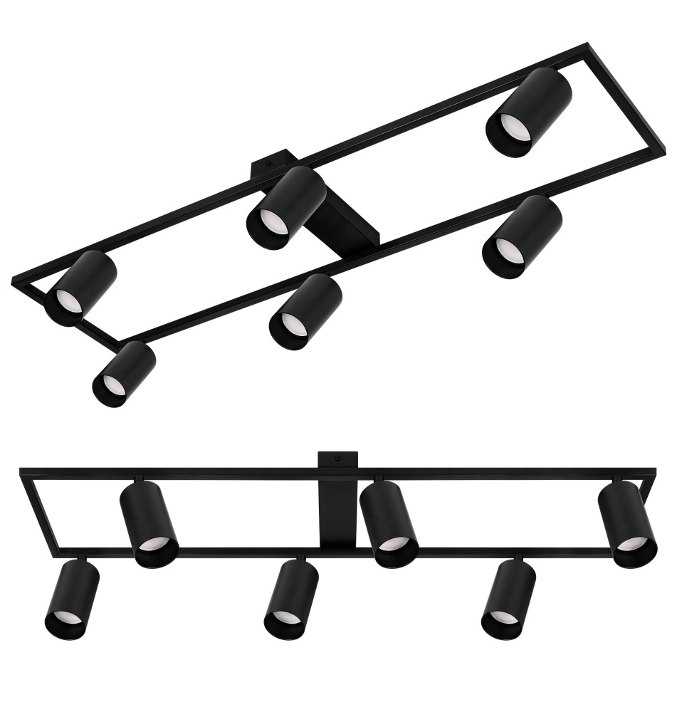 Żyrandol LED GU10 Bumo x6 czarny | LVT