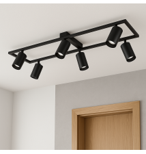 Żyrandol LED GU10 Bumo x6 czarny