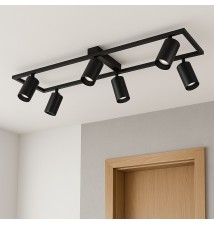 Żyrandol LED GU10 Bumo x6 czarny | LVT
