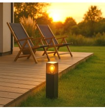 Lampa ogrodowa LED E27 Denver stojąca 30cm | LVT
