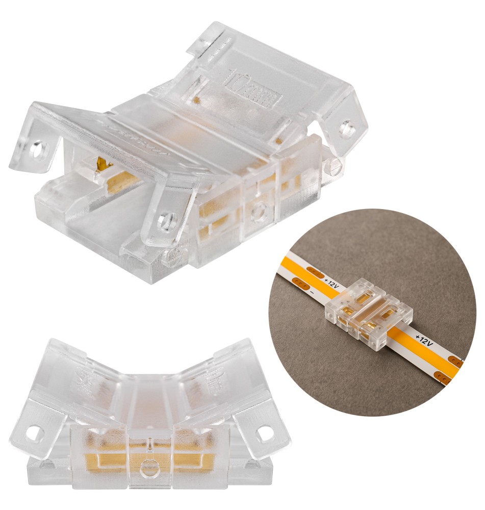 Złączka do taśmy LED COB 10mm zatrzaskowa | LVT