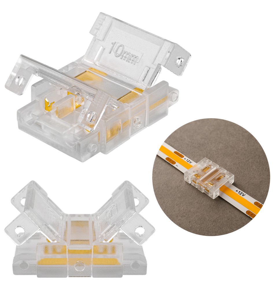 Złączka do taśmy LED COB 10mm zatrzaskowa zasilająca