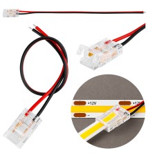 Złączka do taśmy LED COB 8mm zatrzaskowa z kablem | LVT