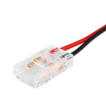 Złączka do taśmy LED COB 8mm zatrzask dwustronna z kablem