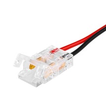 Złączka do taśmy LED COB 8mm zatrzask dwustronna z kablem