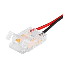 Złączka do taśmy LED COB 10mm zatrzaskowa dwustronna z kablem | LVT