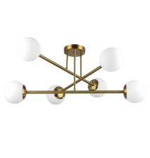 Żyrandol LED E27 Bali-12 74cm x6 złoty