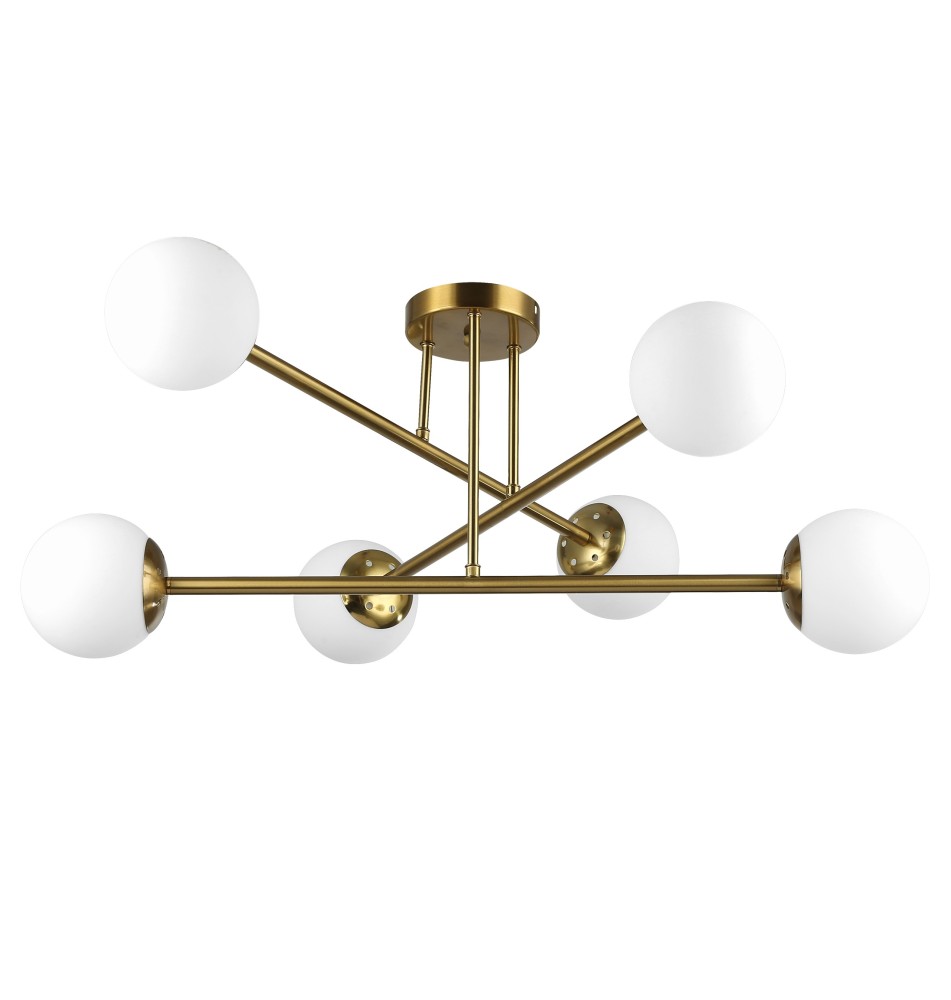 Żyrandol LED E27 Bali-12 74cm x6 złoty