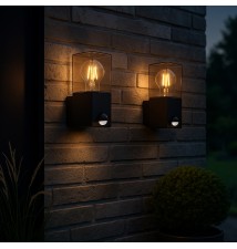 Denver E27 Black PIR Architectural Light Fixture | LVT