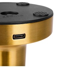 Lampa biurkowa Zulu LED 3CCT akumulator złota | LVT